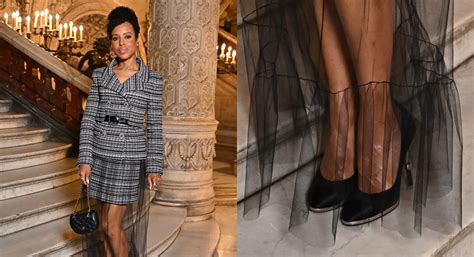 paris white stepsis|Kerry Washington Goes Retro Glam in Chanel Pumps at Paris .